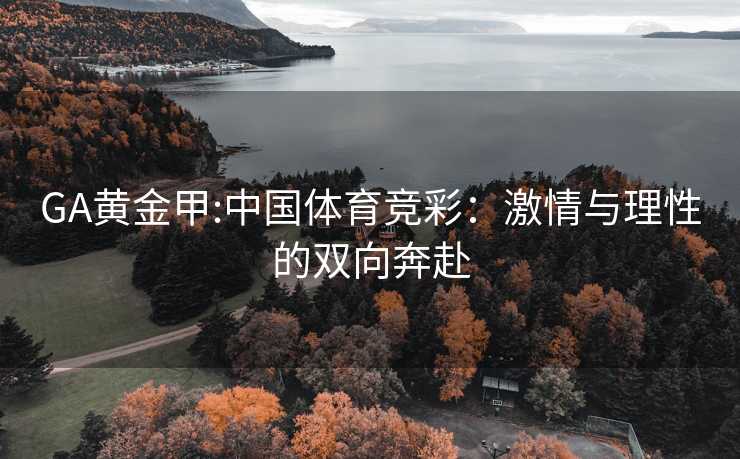 GA黄金甲:中国体育竞彩：激情与理性的双向奔赴